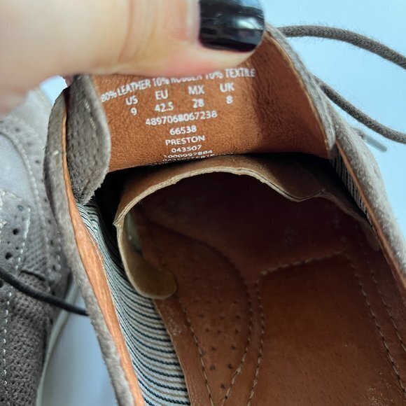 Structure Preston Lace Up Oxfords Mens Size 9 Gray Leather Shoes‎ Work Career - Picture 5 of 8